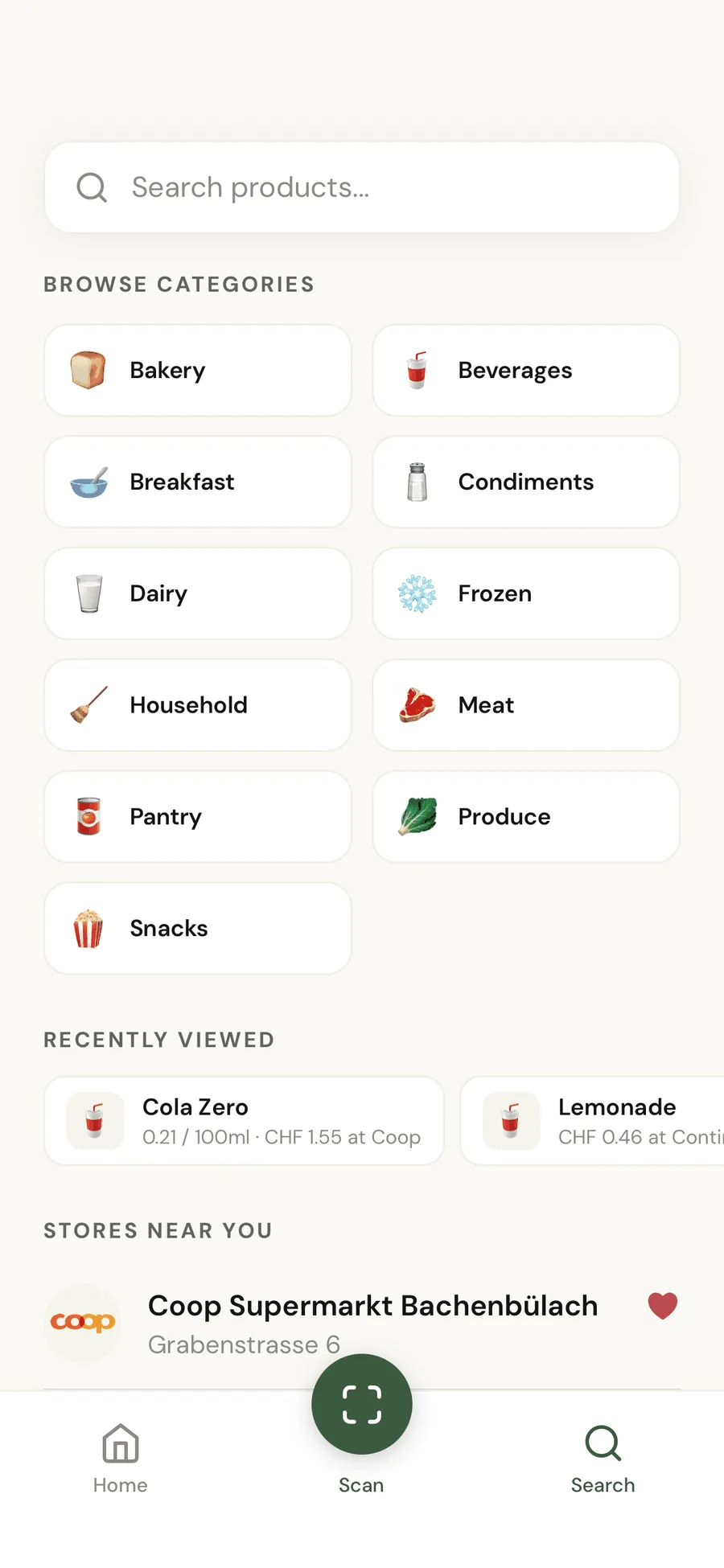 Product discovery and community screen